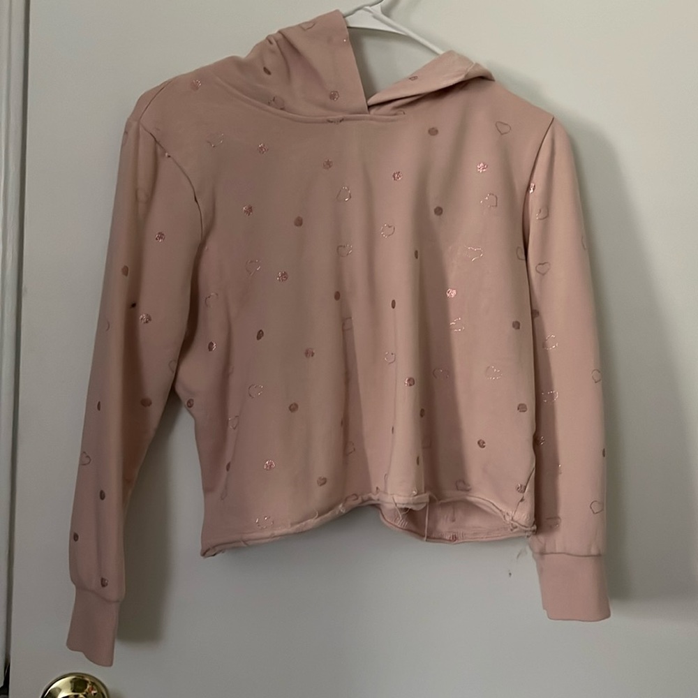 Pink with Hearts crop top sweater